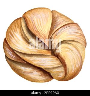 Illustrazioni vettoriali acquerelli di gustosa pasticceria. Serie di illustrazioni di prodotti da forno Illustrazione Vettoriale