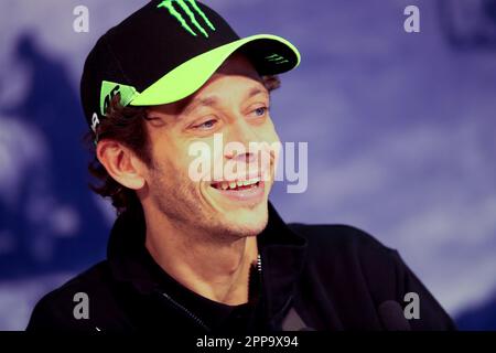 Monza, Italia. 22nd Apr, 2023. Valentino Rossi durante la conferenza stampa durante il Fanatec GT World Challenge Europe il 22 aprile 2023 all'Autodromo Nazionale di Monza. Credit: Marco Canoniero/Alamy Live News Foto Stock