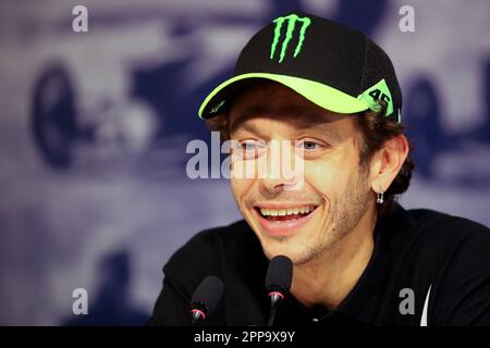 Monza, Italia. 22nd Apr, 2023. Valentino Rossi durante la conferenza stampa durante il Fanatec GT World Challenge Europe il 22 aprile 2023 all'Autodromo Nazionale di Monza. Credit: Marco Canoniero/Alamy Live News Foto Stock