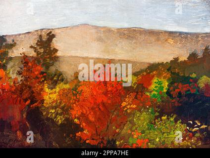 Autunno Treetops di Winslow Homer. Originale dallo Smithsonian. Foto Stock