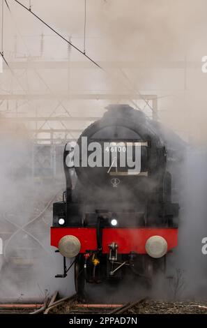 Londra, Midland e Scottish Railway Royal Scot 46100 Royal Scot alla stazione ferroviaria di Carlisle Foto Stock