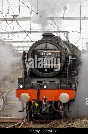 Londra, Midland e Scottish Railway Royal Scot 46100 Royal Scot alla stazione ferroviaria di Carlisle Foto Stock