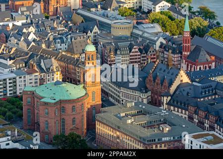 Veduta aerea della chiesa di Paulskirche a Francoforte in Germania Foto Stock