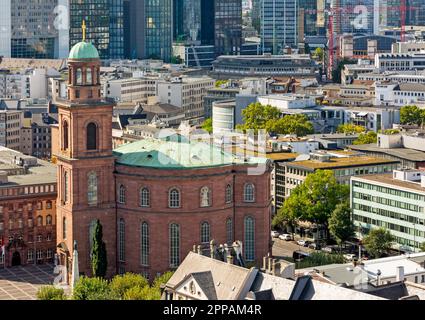 Veduta aerea della chiesa di Paulskirche a Francoforte in Germania Foto Stock