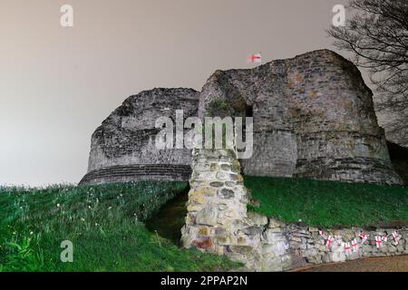 Pontefract Castle - West Yorkshire, Regno Unito Foto Stock