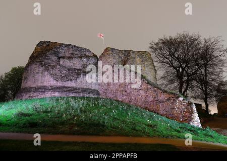 Pontefract Castle - West Yorkshire, Regno Unito Foto Stock