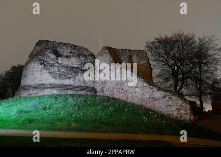 Pontefract Castle - West Yorkshire, Regno Unito Foto Stock