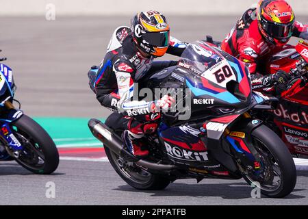 Assen, Paesi Bassi. 23rd Apr, 2023. ASSEN, PAESI BASSI - APRILE 23: Michael van der Mark gareggia durante la gara WorldSBK 2 durante il Campionato Mondiale FIM Superbike Pirelli Dutch Round il 23 Aprile 2023 ad Assen, Paesi Bassi (Foto di Andre Weening/Orange Pictures) Credit: Orange Pics BV/Alamy Live News Foto Stock