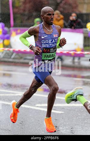 Londra, Regno Unito. 23rd Apr, 2023. Sir Mo FARAH, TCS London Marathon the Highway, Londra. Credit: Simon Balson/Alamy Live News Foto Stock