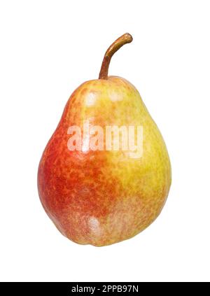 Rosso pera. Frutta di pera isolata su fondo bianco. Foto Stock