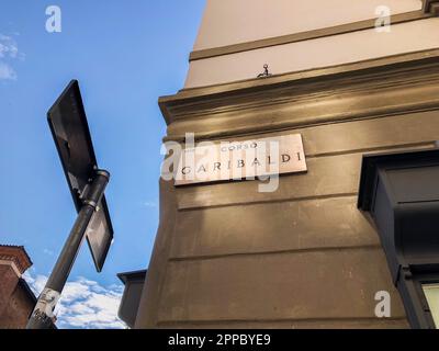 Via corso Garibaldi in Milano, porta Garibaldi e Moscova Foto Stock