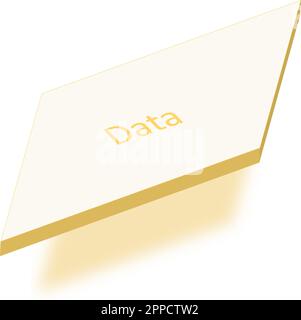 3D elementi mobili del diagramma di flusso - dati Illustrazione Vettoriale