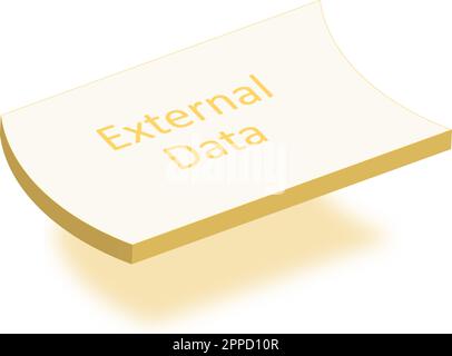 3D elementi mobili del diagramma di flusso - dati esterni Illustrazione Vettoriale