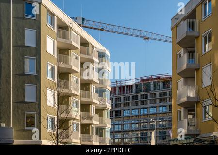 Germania, Baviera, costruzione di edifici moderni Foto Stock