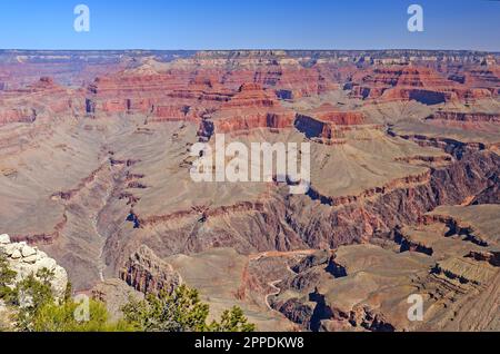 Ampia vista del Grand Canyon a Pima Point in Arizona Foto Stock