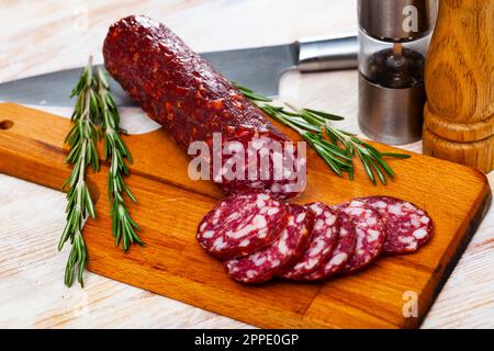 Salsiccia Braunschweiger, salsiccia tradizionale tedesca Foto Stock