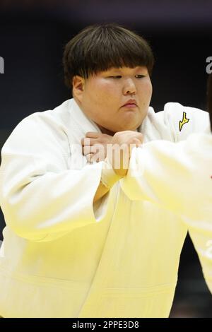 Kanagawa, Giappone. 23rd Apr, 2023. Sara Asahina JUDO : 2023 Coppa delle imperatrici tutti i Campionati giapponesi di Judo femminile a Yokohama Budokan a Kanagawa, Giappone . Credit: Naoki Morita/AFLO SPORT/Alamy Live News Foto Stock