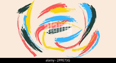 Acquerello sfondo illustrazioni in vari colori. Illustrazione JPG. Foto Stock