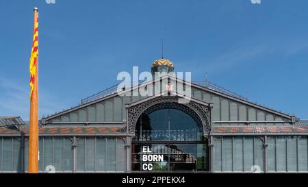 BARCELLONA, SPAGNA - 13 SETTEMBRE 2013: Vista esterna del Centro di Cultura e memoria El Born (CCM) a la Ribera Foto Stock