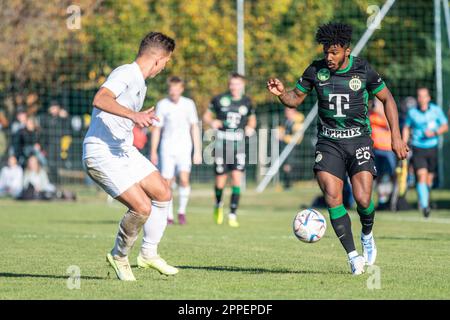 Ivancsa, Ungheria – 19 ottobre 2022. Ferencvaros attaccante Marquinhos durante la Coppa d'Ungheria turno di 32 partita Ivancsa vs Ferencvaros (3-2). Foto Stock