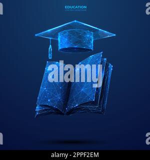 Tappo graduato su un libro. Illustrazione Vettoriale