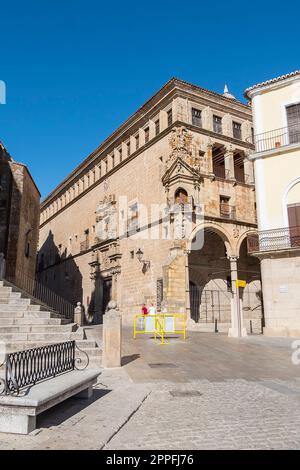 San Carlos Palace in Trujillo, un comune spagnolo della provincia di Caceres Foto Stock