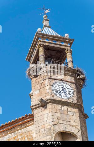 Piazza principale Trujillo. Chiesa di San Martino (Trujillo, Caceres, Spagna) Foto Stock