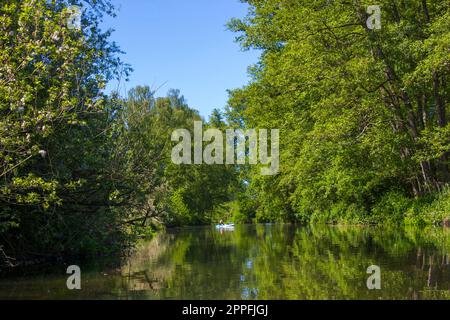 Fiume Niers, regione del basso Reno, Germania Foto Stock