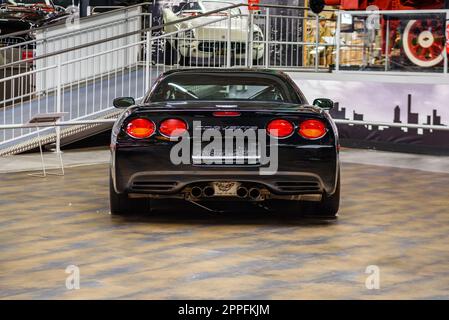 SINSHEIM, GERMANIA - mai 2022: Black coupé Chevrolet Corvette C5 Foto Stock