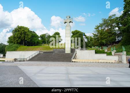 Colonna della vittoria dell'indipendenza dell'Estonia a Tallinn Foto Stock