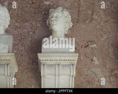 Busto di Anthony van Dyck al tempio di Walhalla dello scultore Rauch a Donaustauf Foto Stock