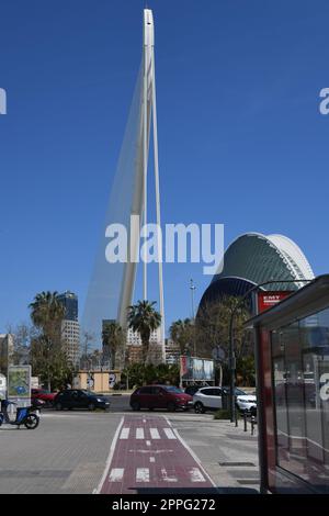 Vista sulla città, facciate di Valencia, provincia di Valencia, Spagna, marzo 2023 Foto Stock