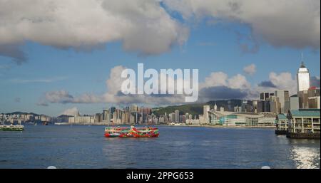 Victoria Harbor, Hong Kong 17 giugno 2021: Città di Hong Kong Foto Stock
