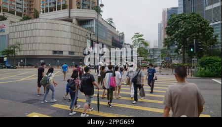 Tsuen wan, Hong Kong 19 luglio 2021: Via della città di Hong Kong Foto Stock