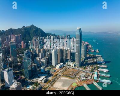 Centrale, Hong Kong 08 dicembre 2021: Vista dall'alto della città di Hong Kong Foto Stock