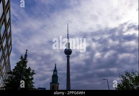 La torre della TV di Berlino Foto Stock