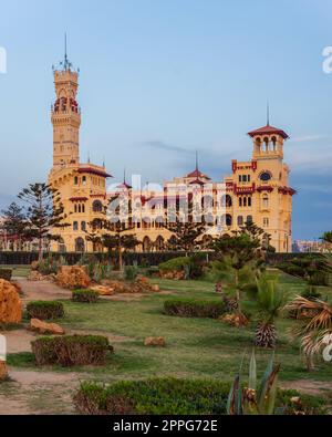 Palazzo reale nel parco pubblico di Montaza, Alessandria, Egitto Foto Stock