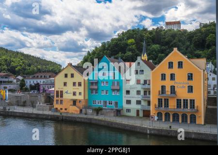 Lungomare nella città di Riedenburg Foto Stock