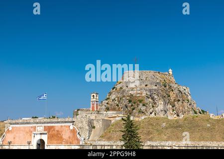 Vecchia fortezza a Kerkyra, Corfù Foto Stock