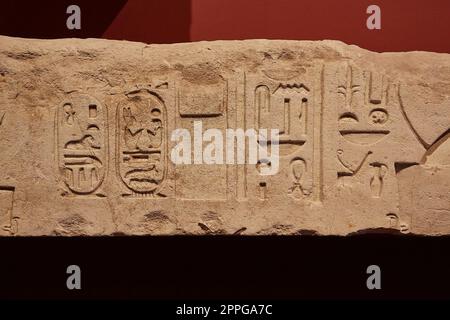 Antica Script geroglifico Foto Stock