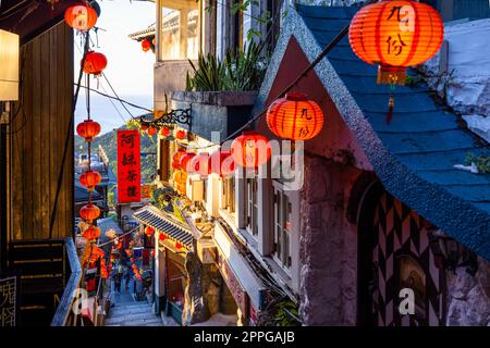 Jiufen, Taiwan 07 agosto 2022: Jiufen Old Street a Taiwan Foto Stock