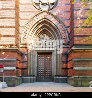 Ingresso della chiesa di Santa chiara, chiesa di Klara, svedese: Klara kyrka, situata nell'area di Klara, Norrmalm, Stoccolma, Svezia Foto Stock