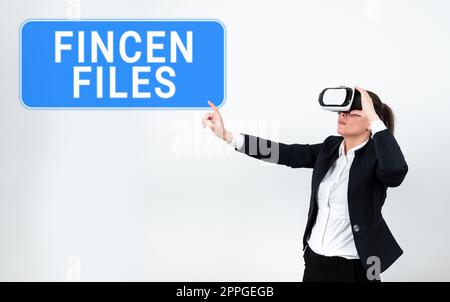 Visualizzazione concettuale dei file FinCEN. Operazioni di Business idea in attività e passività finanziarie Foto Stock
