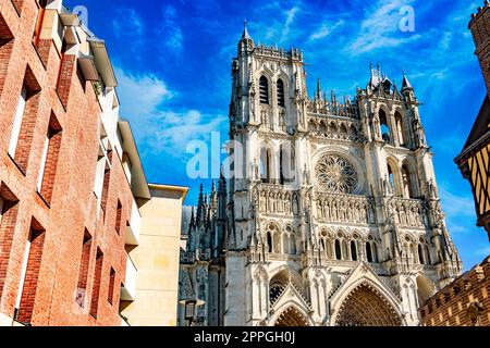 La Basilica Cattedrale di nostra Signora di Amiens, Francia Foto Stock