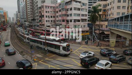 Yuen Long, Hong Kong 19 marzo 2021: Passeggiata a yuen Long a Hong Kong Foto Stock