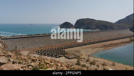 Alta serbatoio dell'Isola di Hong Kong il Parco Geo Foto Stock