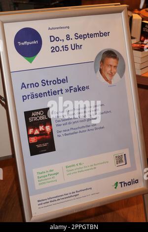 Arno Strobel,autore lettura di 'Fake',Thalia Buchhandlung,Europa Passage,Amburgo,08.09.2022 Foto Stock