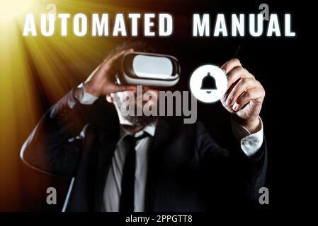 Scrittura a mano testo Automated Manualas trigger shift e può passare facilmente da uno stato d'animo all'altro. Concetto che significa trigger shift e può passare facilmente da uno stato d'animo all'altro Foto Stock