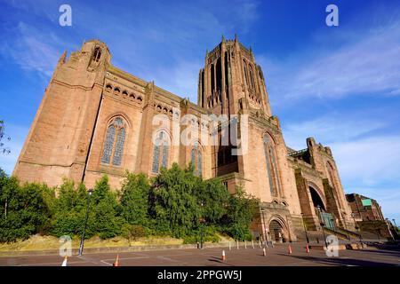 La Cattedrale di Liverpool è stata costruita sul St James's Mount a Liverpool, Gran Bretagna, Regno Unito Foto Stock