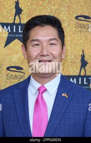 Jason Chue (Console USA), Premiere del musical Hamilton all'Operettenhaus, Amburgo, 06.10.2022 Foto Stock